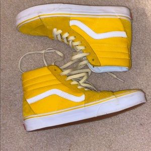 Vans Size 8 yellow high tops